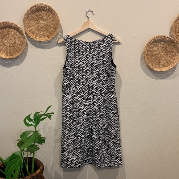 LOFT sleeveless white dots black dress - Picture 5 of 7
